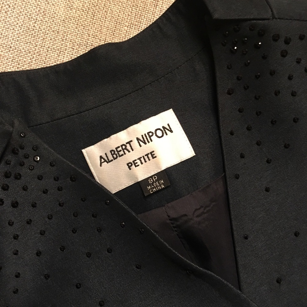 Albert Nipon Dark Blue 3 Piece Suit, 8P